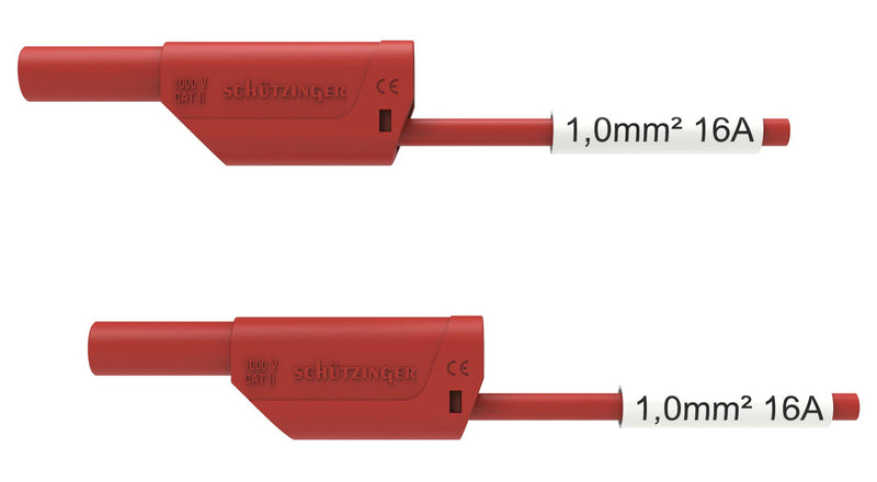 Schutzinger DI VSFK 8500 / SIL 1 200 RT DI Vsfk RT Test Patch Lead Banana&nbsp; 4mm Stackable Banana Plug Shrouded
