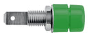 Schutzinger IBU 5568 NI / GN Banana Test Connector Jack Panel Mount 32 A 70 VDC Nickel Plated Contacts Green