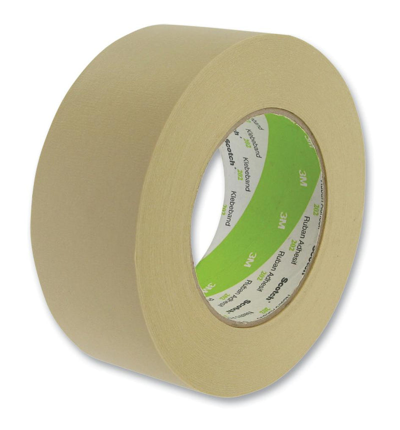 3M 202 50MM Tape, Masking, Crepe Paper, 50 mm, 2 ", 50 m, 54.68 yard