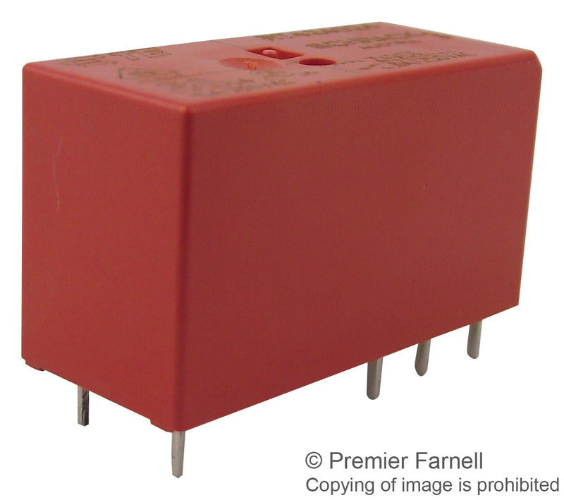 SCHRACK - TE CONNECTIVITY RT424024 General Purpose Relay, RT2 bistable Series, Power, Non Latching, DPDT, 24 VDC