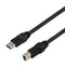 L-COM CAU3HFAB-BLK-1M CAU3HFAB-BLK-1M USB Cable 3.0 Type A PLUG-B Plug 1M New
