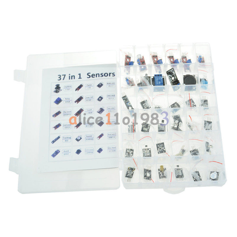 Tanotis  Ultimate 37 in 1 Sensor Modules Kit for Arduino & MCU Education User + Free case