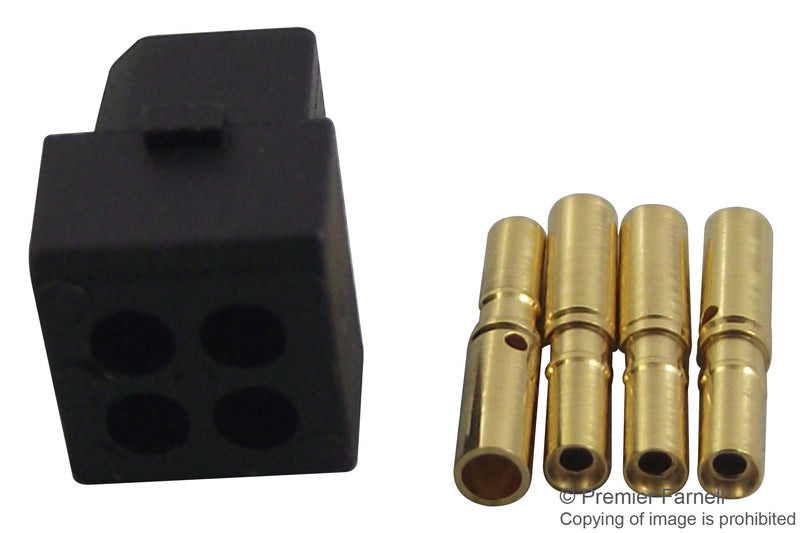 HARWIN M80-8880405 Wire-To-Board Connector, 2 mm, 4 Contacts, Receptacle, Datamate L-Tek M80 Series, Crimp, 2 Rows