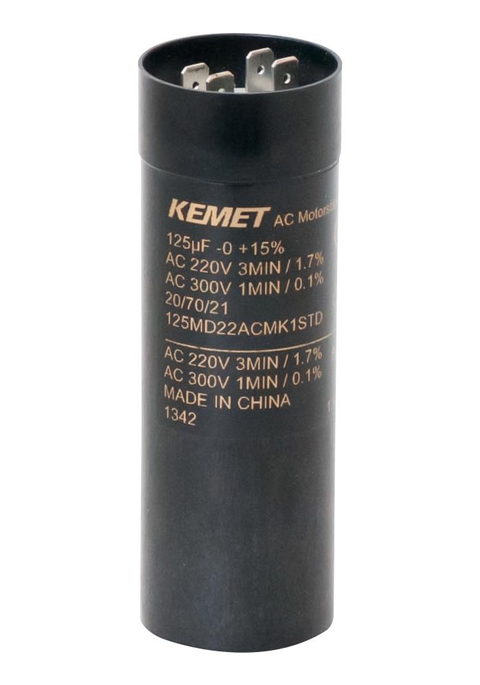 Kemet 080MS26AAMK1STD Electrolytic Capacitor Motor Start 80 &Acirc;&micro;F 260 VAC &plusmn; 10% Snap-In 500 Hours @ 60&deg;C