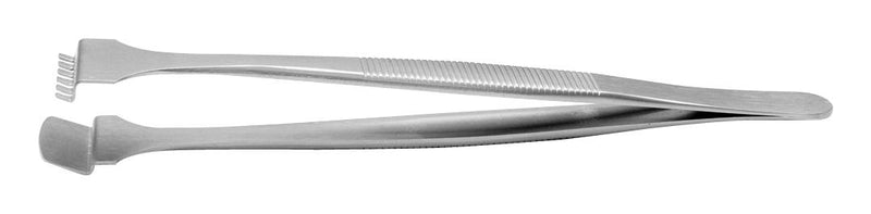 IDEAL-TEK 6WF.SA Tweezer, Wafer, Stepped Bottom Paddle, Stainless Steel, 130 mm