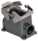 TE Connectivity T1440101116-000 T1440101116-000 Heavy Duty Connector Base Bulkhead Mount Side Entry Aluminium Alloy Body 2 Lever H10B