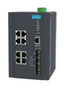 Advantech EKI-7712G-4FMPI-AE POE Switch Industrial RJ45X8 SFPX4