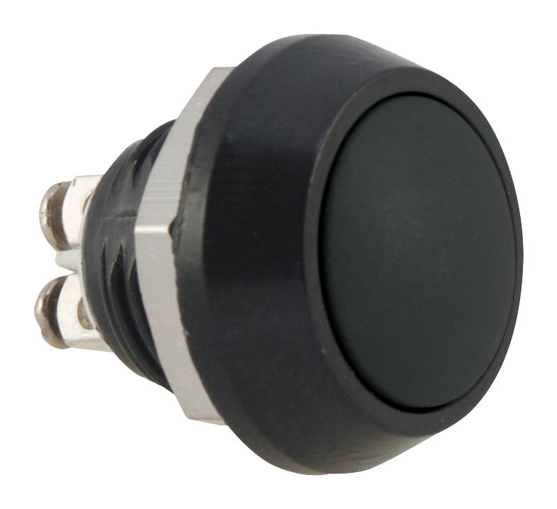 Multicomp PRO MP004446 Vandal Resistant Switch 12 mm SPST-NO Momentary Round Domed Black