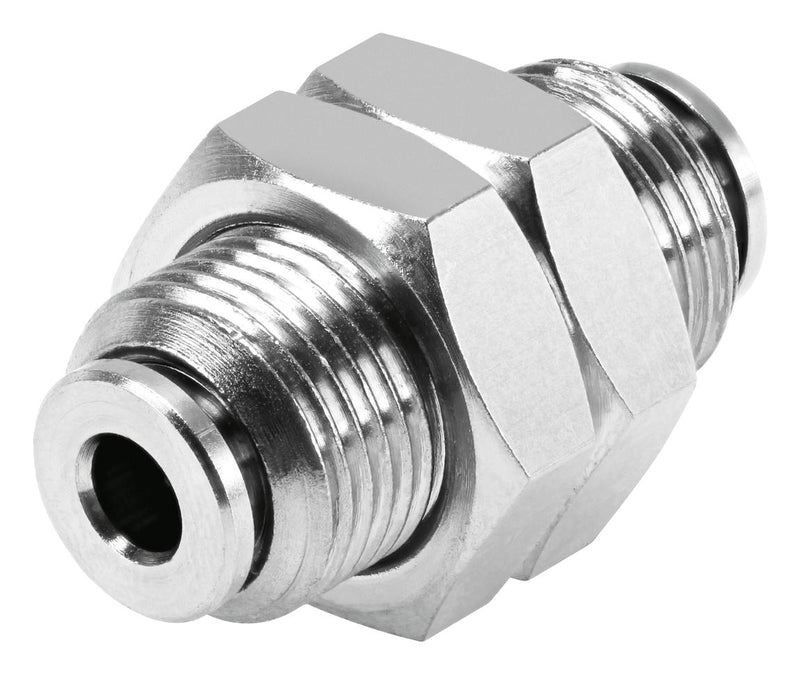 Festo NPQH-H-Q8-E-P10 Pneumatic Fitting Push-In Bulkhead M16 20 bar 8 mm Brass Npqh