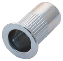 TR Fastenings W/M5SHORT/FLG/OE/ST/KG Rivet Nut Blind Open End Short M5 x 7 mm Steel Zinc Knurled Body