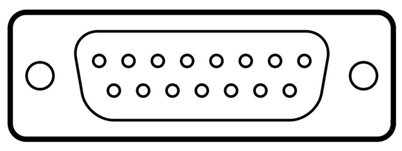 Norcomp 178-015-413R571 Stacked D Sub Connector Dual Port Upper - Plug / Lower Receptacle DA 15 Contacts