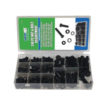 Grip ON Tools 43164 240 Piece Metric Nut and Bold Assortment Kit 46T0283