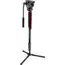 Acebil mp-70V(B) Aluminum Video Monopod with Pan/Tilt Head and MBPS Floor Stand