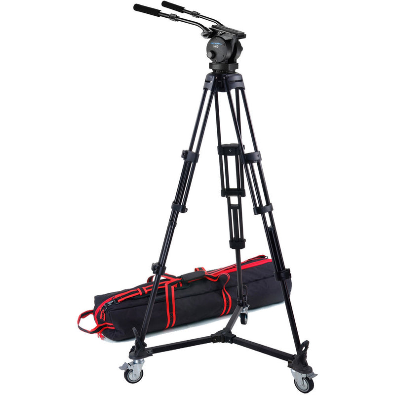 Acebil H60 100mm Ball Head/Dual Pan Bars/T1002 Tripod/D-3 Dolly/S-52 Case