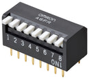 Omron Electronic Components A6FR-6104 DIP / SIP Switch Long Actuator 6 Circuits SPST-NO Through Hole A6FR Series 24 V