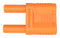 Schutzinger SKURZ 6100 / 19-4 IG 2MB NI OR SKURZ OR Banana Test Connector Plug Cable Mount 32 A 1 kV Nickel Plated Contacts Orange