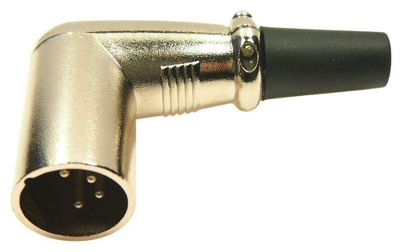Multicomp PRO MP60964N MP60964N XLR Connector 4 Contacts Plug Cable Mount Metal Body MP Right Angle