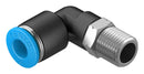 Festo 153046 Pneumatic Fitting Push-In L-Fitting R1/8 14 bar 6 mm PBT (Polybutylene Terephthalate) QSL