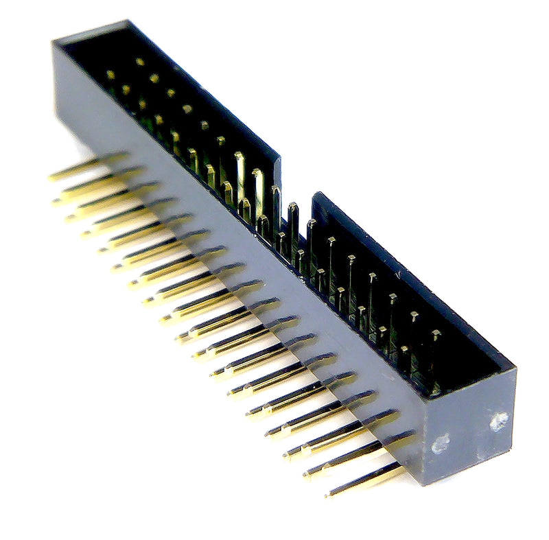 Multicomp PRO MP008648 Pin Header Wire-to-Board 2 mm Rows 34 Contacts Through Hole Right Angle MCP 2MM RA