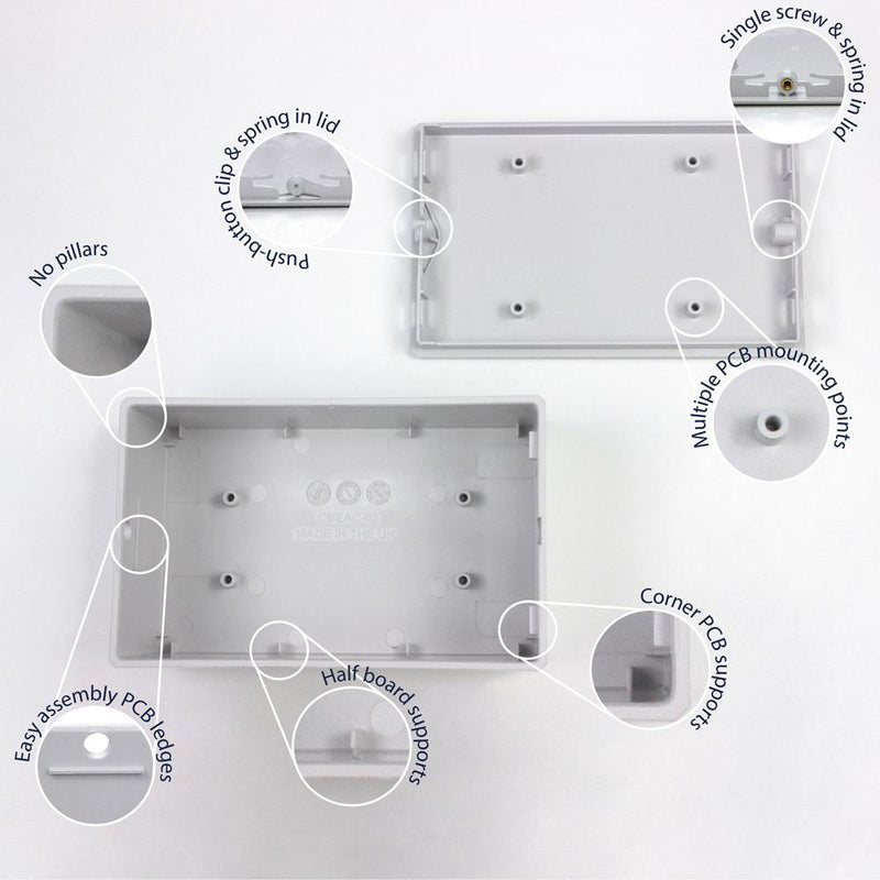 Camdenboss CBEAC-01-BK CBEAC-01-BK Plastic Enclosure Multipurpose ABS 40 mm 60 90 IP40