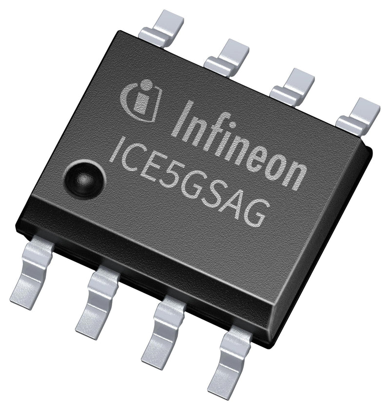 Infineon ICE5GSAGXUMA1 PWM Controller 9.4V to 27V Supply 125kHz 10V/20mA out SOIC-8