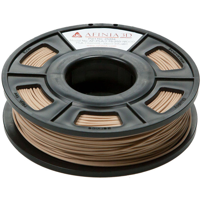 Afinia 1.75mm Specialty PLA Filament for H-Series 3D Printers (Infused Wood, 200g)