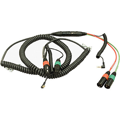 Ambient Recording Dual 3-Pin XLR-F + TRS Mini Plug to 7-Pin XLR-M Breakaway Cable (5.9 to 13.1')