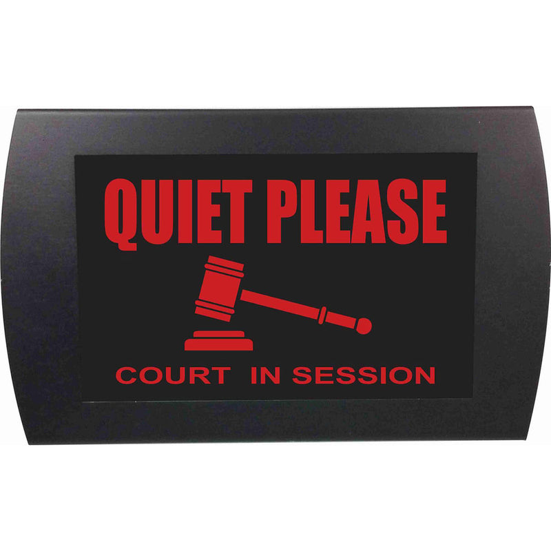 American Recorder QUIET PLEASE COURT IN SESSION Indicator Sign with LEDs (Red)