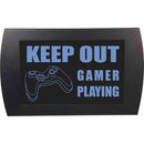 American Recorder KEEP OUT GAMER PLAYING Indicator Sign with LEDs (Blue)