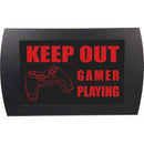 American Recorder KEEP OUT GAMER PLAYING Indicator Sign with LEDs (Red)