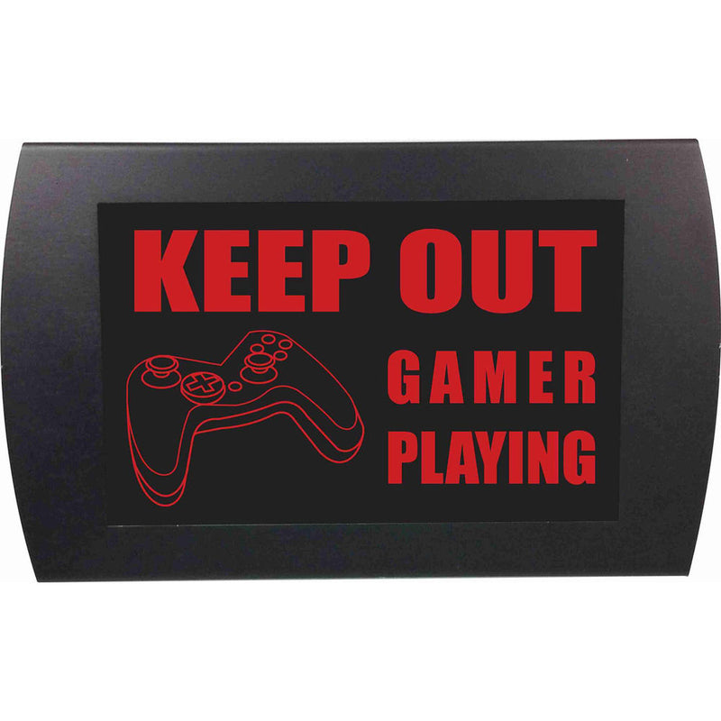 American Recorder KEEP OUT GAMER PLAYING Indicator Sign with LEDs (Red)