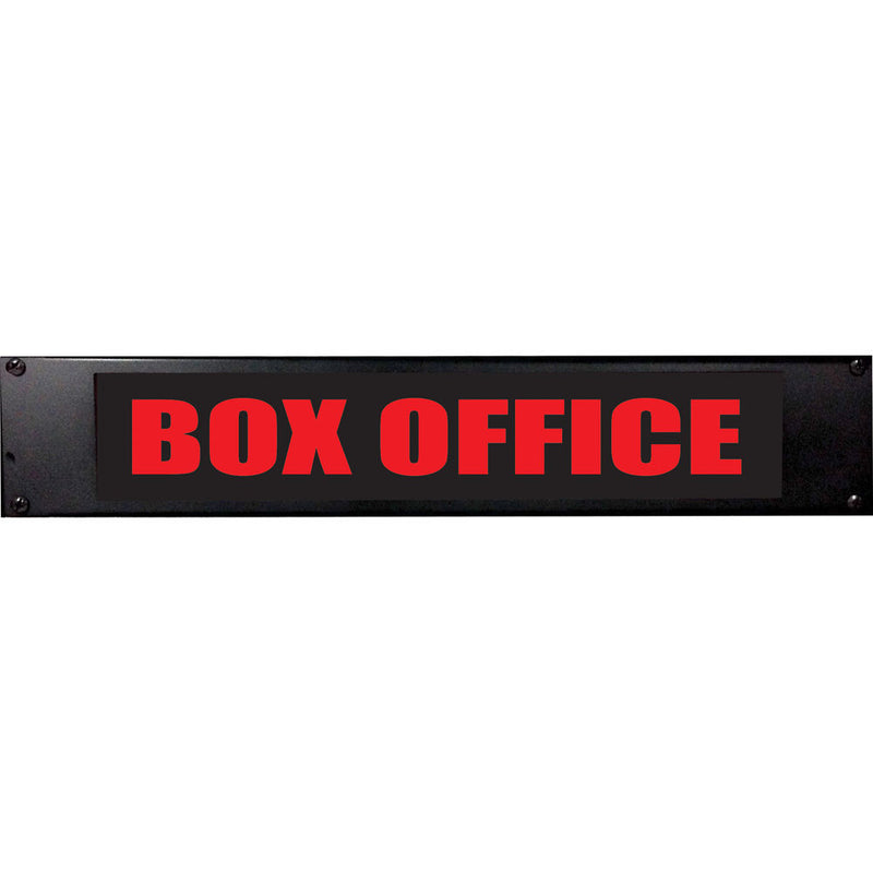 American Recorder BOX OFFICE Sign with LEDs (2 RU, Red)