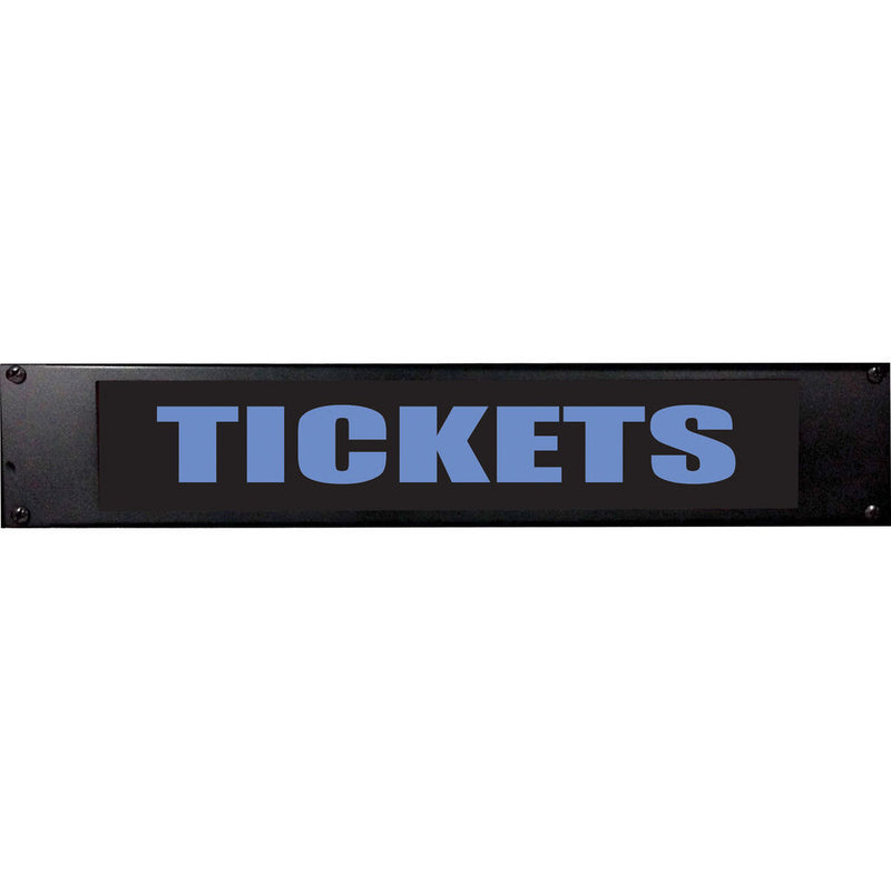 American Recorder TICKETS Sign with LEDs (2 RU, Blue)