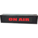 American Recorder ON AIR Rackmount Indicator Sign with Black, Maple, and Rosewood Enclosure (2 RU, Red)