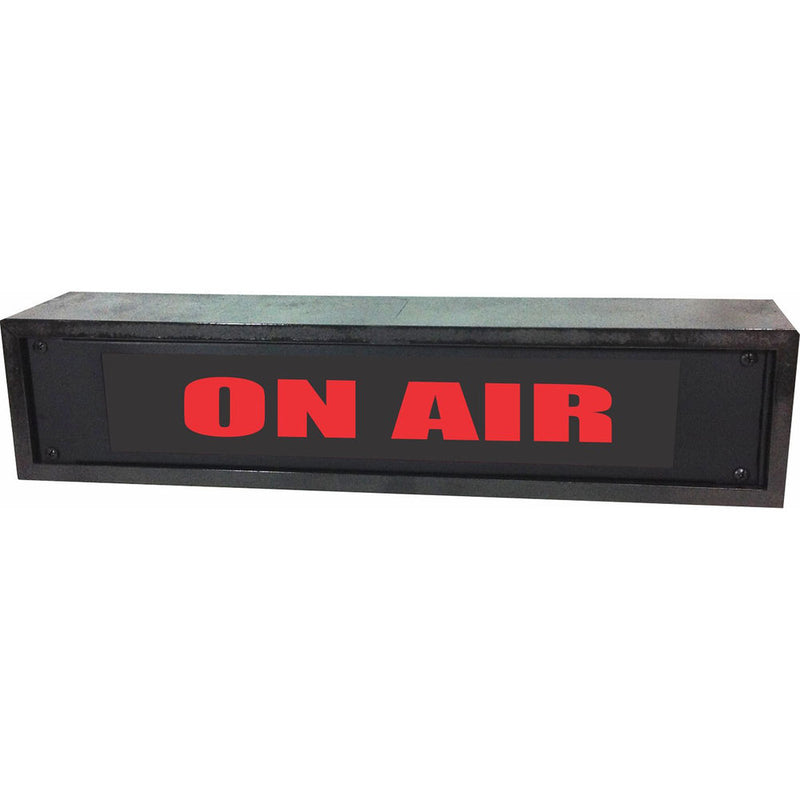 American Recorder ON AIR Rackmount Indicator Sign with Black, Maple, and Rosewood Enclosure (2 RU, Red)