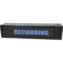 American Recorder RECORDING Rackmount Indicator Sign with LEDs and Black Enclosure (2 RU, Blue)