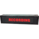 American Recorder RECORDING Rackmount Indicator Sign with LEDs and Black Enclosure (2 RU, Red)