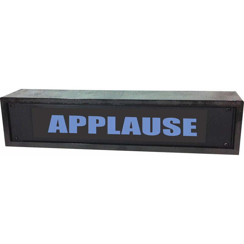 American Recorder APPLAUSE Rackmount Indicator Sign with LEDs and Black Enclosure (2 RU, BLue)