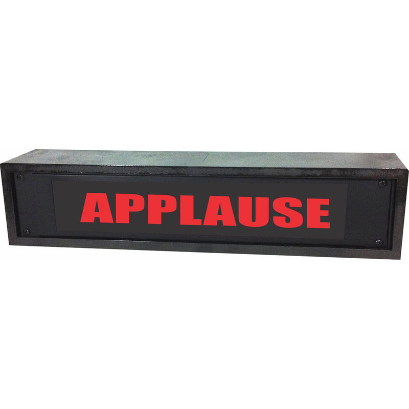 American Recorder APPLAUSE Rackmount Indicator Sign with LEDs and Black Enclosure (2 RU, Red)
