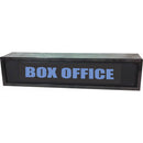 American Recorder BOX OFFICE Rackmount Indicator Sign with LEDs and Black Enclosure (2 RU, Blue)