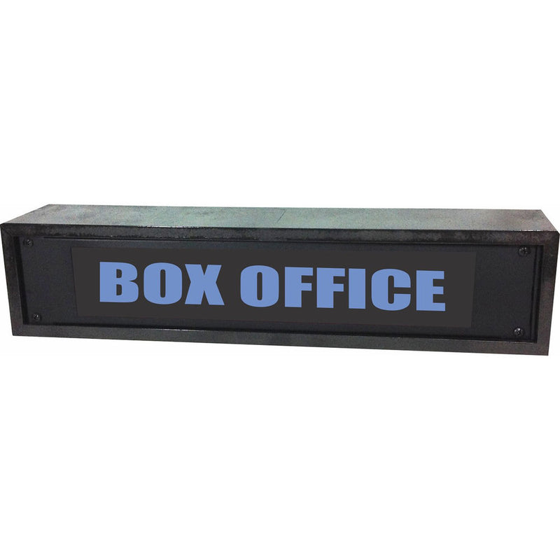 American Recorder BOX OFFICE Rackmount Indicator Sign with LEDs and Black Enclosure (2 RU, Blue)