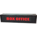 American Recorder BOX OFFICE Rackmount Indicator Sign with LEDs and Black Enclosure (2 RU, Red)
