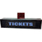 American Recorder TICKETS Sign with LEDs & Rosewood Enclosure (2 RU, Blue)