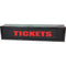 American Recorder TICKETS Rackmount Indicator Sign with LEDs and Black Enclosure (2 RU, Red)
