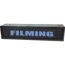 American Recorder FILMING Rackmount Indicator Sign with LEDs and Black Enclosure (2 RU, Blue)