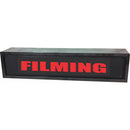 American Recorder FILMING Rackmount Indicator Sign with LEDs and Black Enclosure (2 RU, Red)