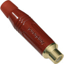 Amphenol AC Series RCA Female Cable Connector with Diecast Shell (Red)