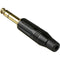 Amphenol M Series 1/4" TRS Straight Cable Connector with Gold Plated Contacts (Black)