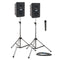 Anchor Audio GG-DP1-B Go Getter Portable Sound System Deluxe Package 1 with One Wireless Handheld Microphone and Unpowered Companion Speaker & Speaker Stands (1.9 GHz)