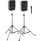 Anchor Audio LIB-DP1-AIR-H Liberty Deluxe AIR Package 1 Portable Bluetooth PA System with AIR Transmitter, Wireless Handheld Microphone Transmitter, Wireless Companion Speaker, and Speaker Stands (1.9 GHz)